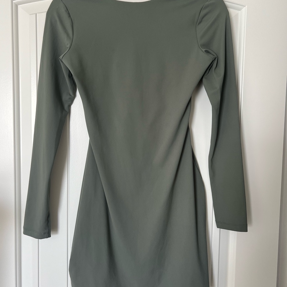 Susana Monaco Green Long Sleeve Bodycon Dress